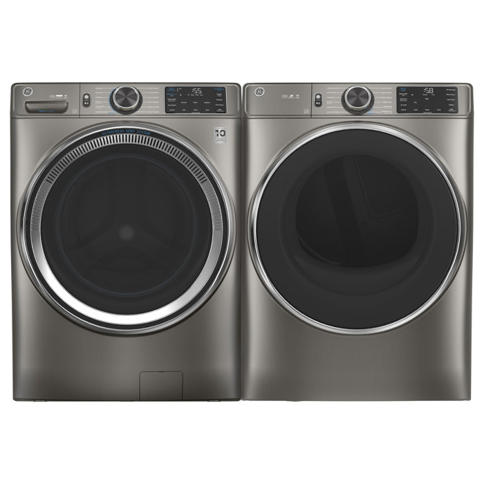 GE Appliances Energy Star Washer & Dryer Set with Stackable 4.8 Cubic